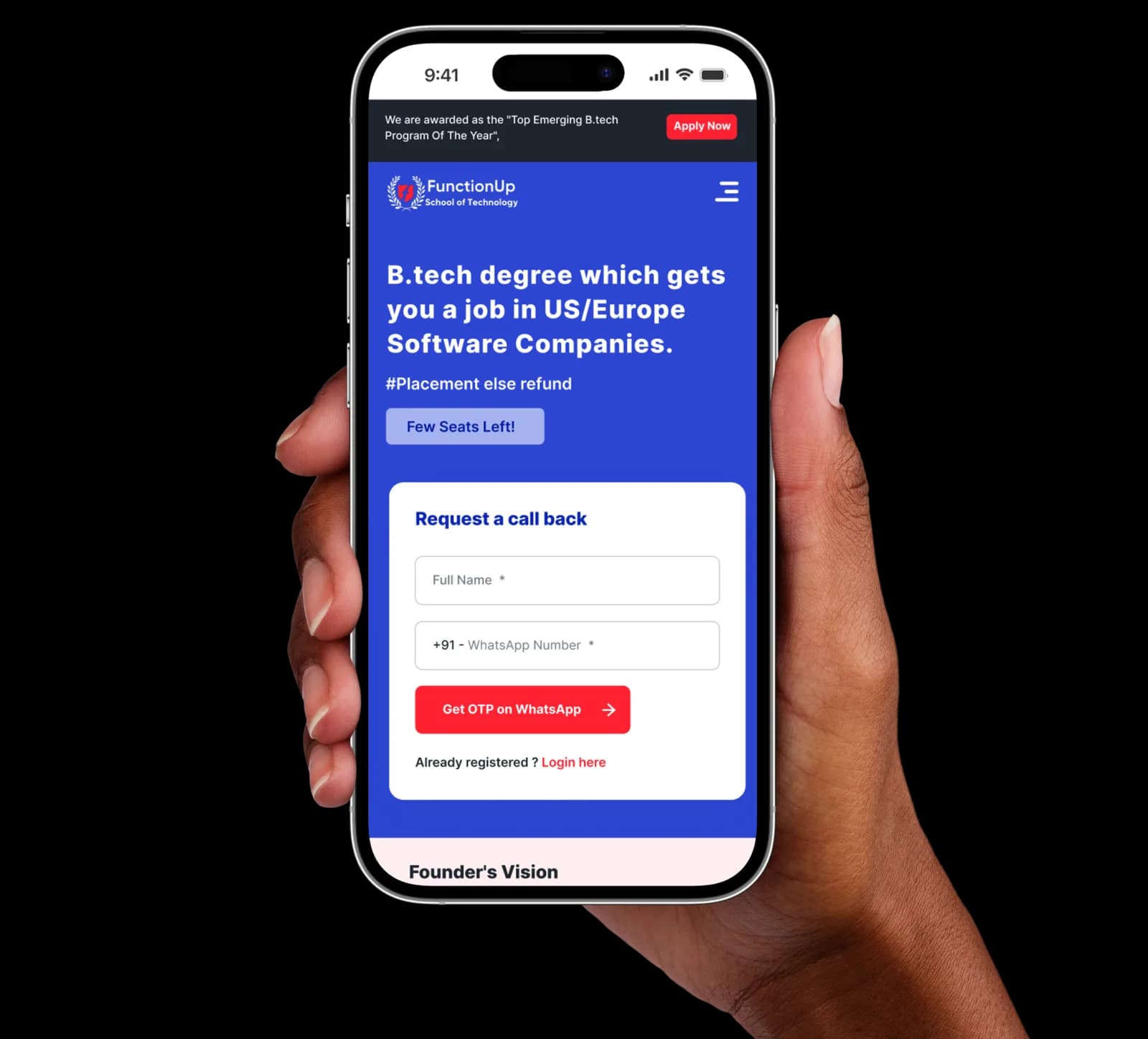 The FunctionUp School of Technology website