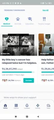 Competitor teardowns of Milaap, Ketto and Impact Guru
